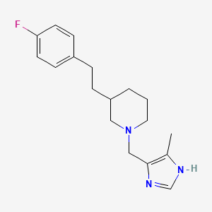 3-[2-(4-fluorophenyl)ethyl]-1-[(4-methyl-1H-imidazol-5-yl)methyl]piperidine