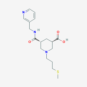 molecular formula C17H25N3O3S B5300909 (3S,5R)-1-(3-methylsulfanylpropyl)-5-(pyridin-3-ylmethylcarbamoyl)piperidine-3-carboxylic acid 