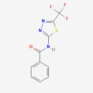 molecular formula C10H6F3N3OS B5300961 N-[5-(trifluoromethyl)-1,3,4-thiadiazol-2-yl]benzamide 