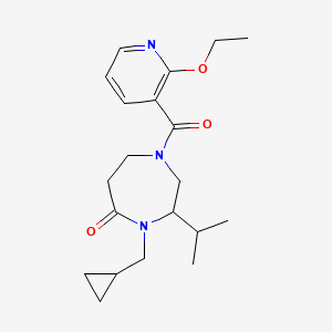 molecular formula C20H29N3O3 B5300983 4-(cyclopropylmethyl)-1-[(2-ethoxypyridin-3-yl)carbonyl]-3-isopropyl-1,4-diazepan-5-one 
