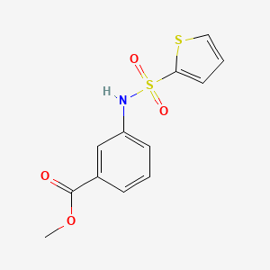 molecular formula C12H11NO4S2 B5300998 methyl 3-[(2-thienylsulfonyl)amino]benzoate 