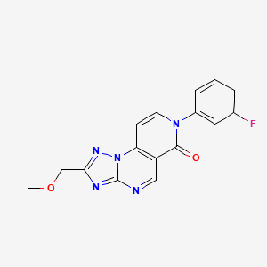 molecular formula C16H12FN5O2 B5301008 7-(3-fluorophenyl)-2-(methoxymethyl)pyrido[3,4-e][1,2,4]triazolo[1,5-a]pyrimidin-6(7H)-one 