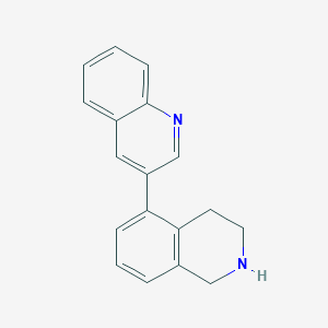 molecular formula C18H16N2 B5301018 3-(1,2,3,4-tetrahydroisoquinolin-5-yl)quinoline 