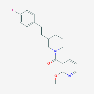 molecular formula C20H23FN2O2 B5301020 3-({3-[2-(4-fluorophenyl)ethyl]-1-piperidinyl}carbonyl)-2-methoxypyridine 