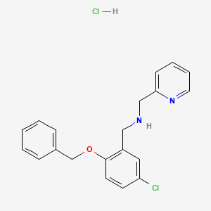 molecular formula C20H20Cl2N2O B5301101 [2-(benzyloxy)-5-chlorobenzyl](2-pyridinylmethyl)amine hydrochloride 