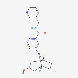 molecular formula C19H22N4O2 B5301144 4-[(3-endo)-3-hydroxy-8-azabicyclo[3.2.1]oct-8-yl]-N-(3-pyridinylmethyl)-2-pyridinecarboxamide 