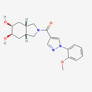 molecular formula C19H23N3O4 B5301178 (3aR*,5R*,6S*,7aS*)-2-{[1-(2-methoxyphenyl)-1H-pyrazol-4-yl]carbonyl}octahydro-1H-isoindole-5,6-diol 