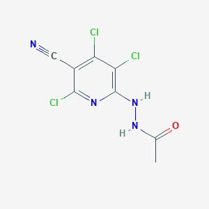 molecular formula C8H5Cl3N4O B5301196 N'-(3,4,6-trichloro-5-cyano-2-pyridinyl)acetohydrazide 