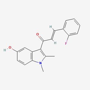 molecular formula C19H16FNO2 B5301215 3-(2-fluorophenyl)-1-(5-hydroxy-1,2-dimethyl-1H-indol-3-yl)-2-propen-1-one 