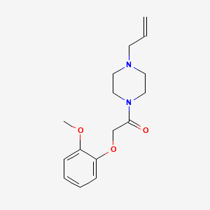 molecular formula C16H22N2O3 B5301244 1-allyl-4-[(2-methoxyphenoxy)acetyl]piperazine 