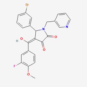 molecular formula C24H18BrFN2O4 B5301322 5-(3-bromophenyl)-4-(3-fluoro-4-methoxybenzoyl)-3-hydroxy-1-(3-pyridinylmethyl)-1,5-dihydro-2H-pyrrol-2-one 
