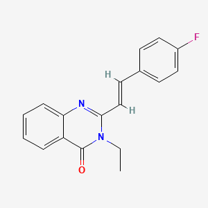 molecular formula C18H15FN2O B5301367 3-ethyl-2-[2-(4-fluorophenyl)vinyl]-4(3H)-quinazolinone 