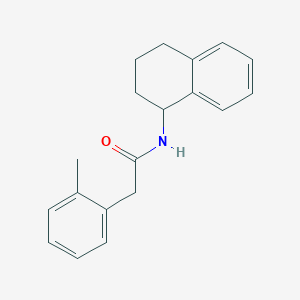 molecular formula C19H21NO B5301390 2-(2-methylphenyl)-N-(1,2,3,4-tetrahydro-1-naphthalenyl)acetamide 