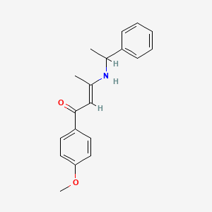 molecular formula C19H21NO2 B5301397 1-(4-methoxyphenyl)-3-[(1-phenylethyl)amino]-2-buten-1-one 