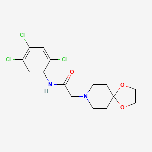 molecular formula C15H17Cl3N2O3 B5301399 2-(1,4-dioxa-8-azaspiro[4.5]dec-8-yl)-N-(2,4,5-trichlorophenyl)acetamide 
