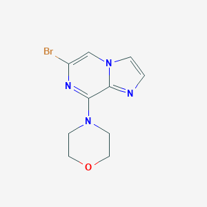 molecular formula C10H11BrN4O B053014 4-(6-Bromoimidazo[1,2-a]pyrazin-8-yl)morpholine CAS No. 117718-93-1