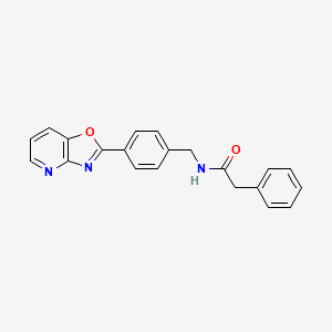 molecular formula C21H17N3O2 B5301418 N-(4-[1,3]oxazolo[4,5-b]pyridin-2-ylbenzyl)-2-phenylacetamide 