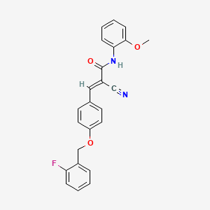 2-cyano-3-{4-[(2-fluorobenzyl)oxy]phenyl}-N-(2-methoxyphenyl)acrylamide