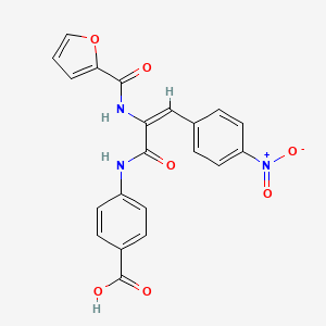 molecular formula C21H15N3O7 B5301436 4-{[2-(2-furoylamino)-3-(4-nitrophenyl)acryloyl]amino}benzoic acid 