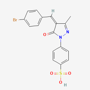 molecular formula C17H13BrN2O4S B5301444 4-[4-(4-bromobenzylidene)-3-methyl-5-oxo-4,5-dihydro-1H-pyrazol-1-yl]benzenesulfonic acid 
