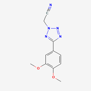 molecular formula C11H11N5O2 B5301464 [5-(3,4-dimethoxyphenyl)-2H-tetrazol-2-yl]acetonitrile 