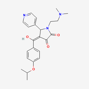 molecular formula C23H27N3O4 B5301468 1-[2-(dimethylamino)ethyl]-3-hydroxy-4-(4-isopropoxybenzoyl)-5-(4-pyridinyl)-1,5-dihydro-2H-pyrrol-2-one 