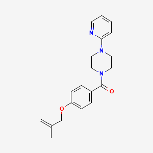molecular formula C20H23N3O2 B5301501 1-{4-[(2-methyl-2-propen-1-yl)oxy]benzoyl}-4-(2-pyridinyl)piperazine 