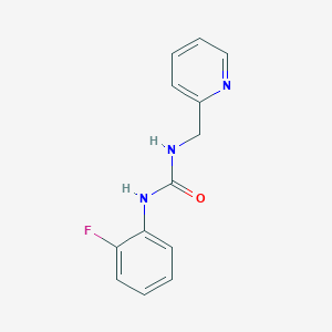 molecular formula C13H12FN3O B5301519 N-(2-fluorophenyl)-N'-(2-pyridinylmethyl)urea 