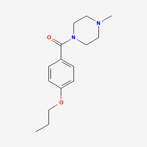 molecular formula C15H22N2O2 B5301523 1-methyl-4-(4-propoxybenzoyl)piperazine 