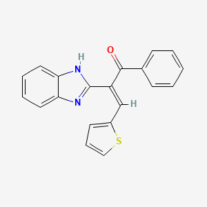 molecular formula C20H14N2OS B5301529 2-(1H-benzimidazol-2-yl)-1-phenyl-3-(2-thienyl)-2-propen-1-one 