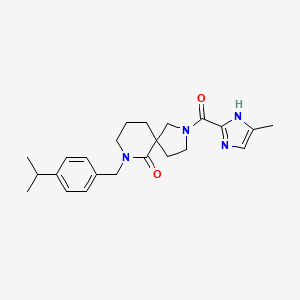 molecular formula C23H30N4O2 B5301543 7-(4-isopropylbenzyl)-2-[(4-methyl-1H-imidazol-2-yl)carbonyl]-2,7-diazaspiro[4.5]decan-6-one 