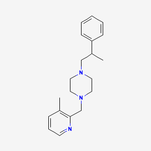 molecular formula C20H27N3 B5301548 1-[(3-methyl-2-pyridinyl)methyl]-4-(2-phenylpropyl)piperazine 
