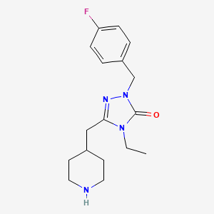 molecular formula C17H23FN4O B5301551 4-ethyl-2-(4-fluorobenzyl)-5-(4-piperidinylmethyl)-2,4-dihydro-3H-1,2,4-triazol-3-one dihydrochloride 