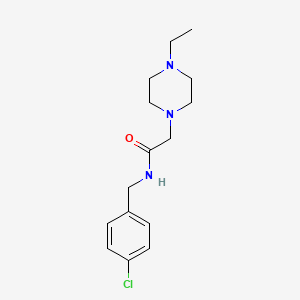 molecular formula C15H22ClN3O B5301589 N-(4-chlorobenzyl)-2-(4-ethyl-1-piperazinyl)acetamide 