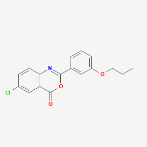 molecular formula C17H14ClNO3 B5301612 6-chloro-2-(3-propoxyphenyl)-4H-3,1-benzoxazin-4-one 