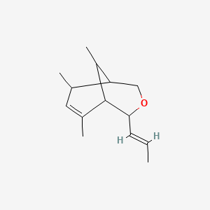 molecular formula C14H22O B5301623 6,8,9-trimethyl-4-(1-propen-1-yl)-3-oxabicyclo[3.3.1]non-6-ene 