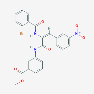 molecular formula C24H18BrN3O6 B5301625 methyl 3-{[2-[(2-bromobenzoyl)amino]-3-(3-nitrophenyl)acryloyl]amino}benzoate 