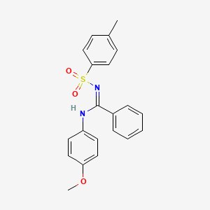 molecular formula C21H20N2O3S B5301635 N-(4-methoxyphenyl)-N'-[(4-methylphenyl)sulfonyl]benzenecarboximidamide 