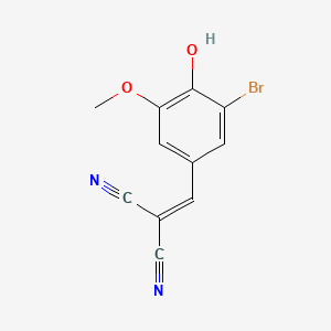 molecular formula C11H7BrN2O2 B5301646 (3-bromo-4-hydroxy-5-methoxybenzylidene)malononitrile CAS No. 99972-15-3