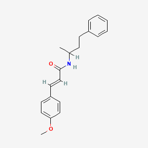 molecular formula C20H23NO2 B5301683 3-(4-methoxyphenyl)-N-(1-methyl-3-phenylpropyl)acrylamide 