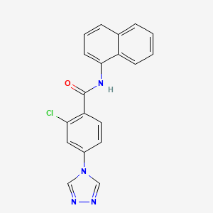 molecular formula C19H13ClN4O B5301693 2-chloro-N-1-naphthyl-4-(4H-1,2,4-triazol-4-yl)benzamide 
