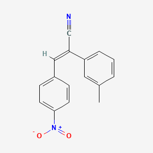 molecular formula C16H12N2O2 B5301704 2-(3-methylphenyl)-3-(4-nitrophenyl)acrylonitrile 