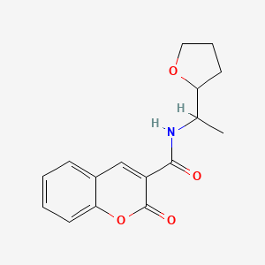 molecular formula C16H17NO4 B5301724 2-oxo-N-[1-(tetrahydro-2-furanyl)ethyl]-2H-chromene-3-carboxamide 