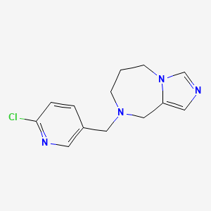 molecular formula C13H15ClN4 B5301764 8-[(6-chloropyridin-3-yl)methyl]-6,7,8,9-tetrahydro-5H-imidazo[1,5-a][1,4]diazepine 
