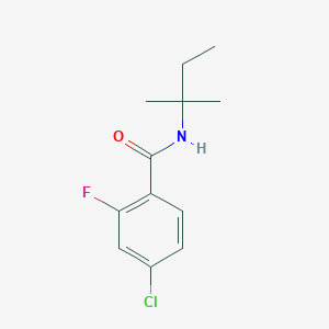 molecular formula C12H15ClFNO B5301770 4-chloro-N-(1,1-dimethylpropyl)-2-fluorobenzamide 