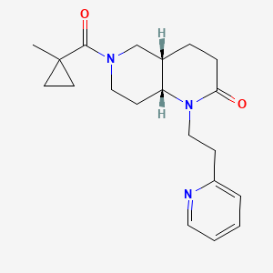 molecular formula C20H27N3O2 B5301779 (4aS*,8aR*)-6-[(1-methylcyclopropyl)carbonyl]-1-(2-pyridin-2-ylethyl)octahydro-1,6-naphthyridin-2(1H)-one 