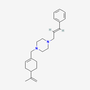 molecular formula C23H32N2 B5301783 1-[(4-isopropenyl-1-cyclohexen-1-yl)methyl]-4-(3-phenyl-2-propen-1-yl)piperazine 