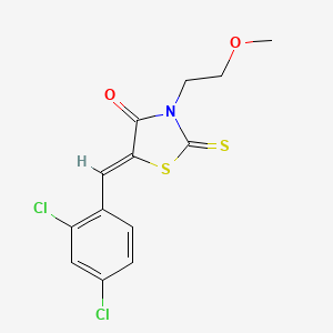 molecular formula C13H11Cl2NO2S2 B5301816 5-(2,4-dichlorobenzylidene)-3-(2-methoxyethyl)-2-thioxo-1,3-thiazolidin-4-one 