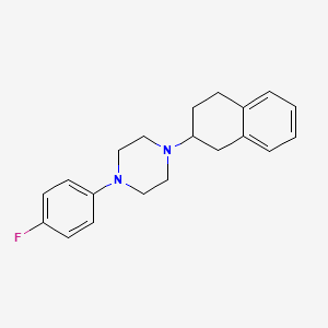 molecular formula C20H23FN2 B5301834 1-(4-fluorophenyl)-4-(1,2,3,4-tetrahydro-2-naphthalenyl)piperazine 