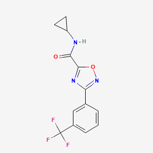 molecular formula C13H10F3N3O2 B5301850 N-cyclopropyl-3-[3-(trifluoromethyl)phenyl]-1,2,4-oxadiazole-5-carboxamide 